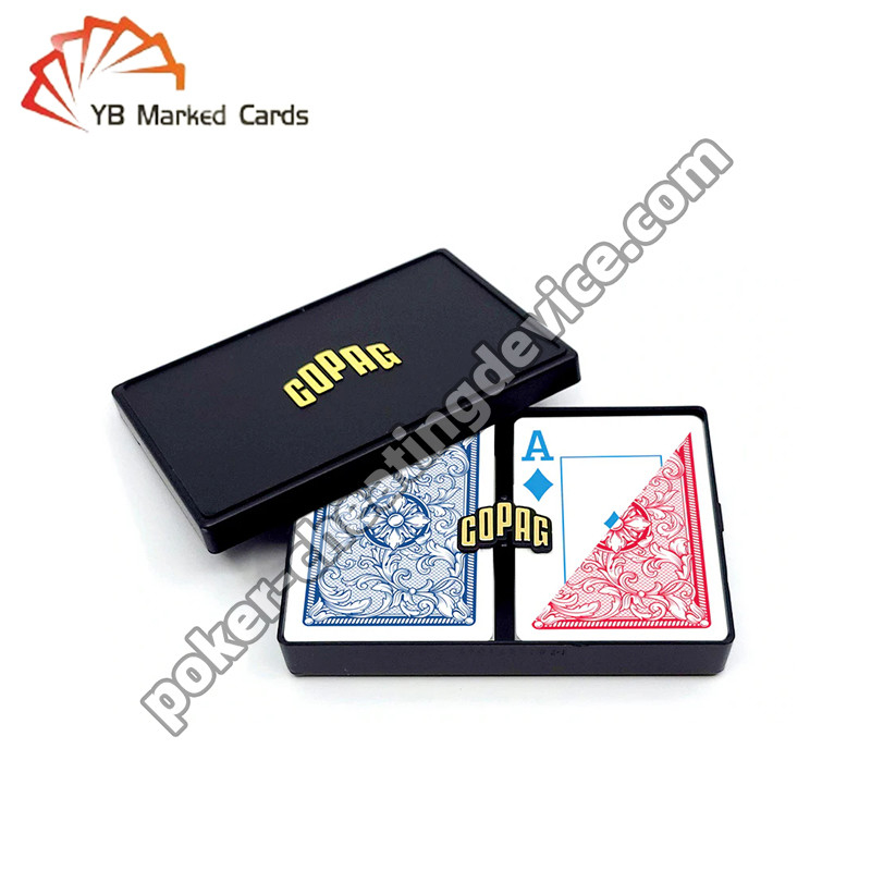 Copag Legacy 4 χρώματα 100% πλαστικό κώδικα γραμμών Cheat Decks μπλε / κόκκινο διπλό κατάστρωμα