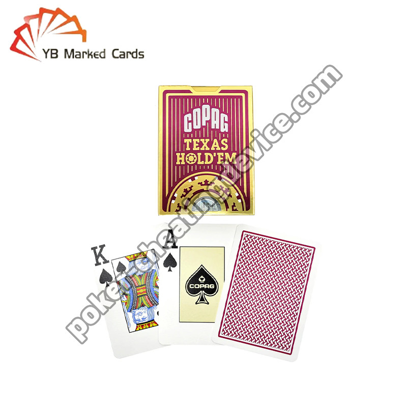 Copag Texas Hold'em 100% πλαστικό τυχερό παιχνίδι Ετικέτες κάρτες Κόκκινο μονό κατάστρωμα