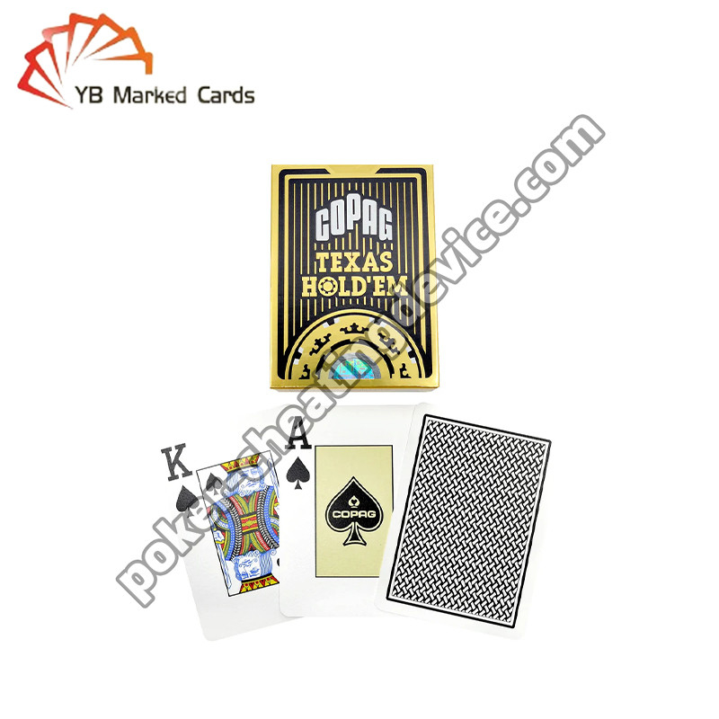 Copag Texas Hold'em 100% πλαστικό αναλυτής πόκερ με σημαδεμένες κάρτες Μαύρο μονό κατάστρωμα