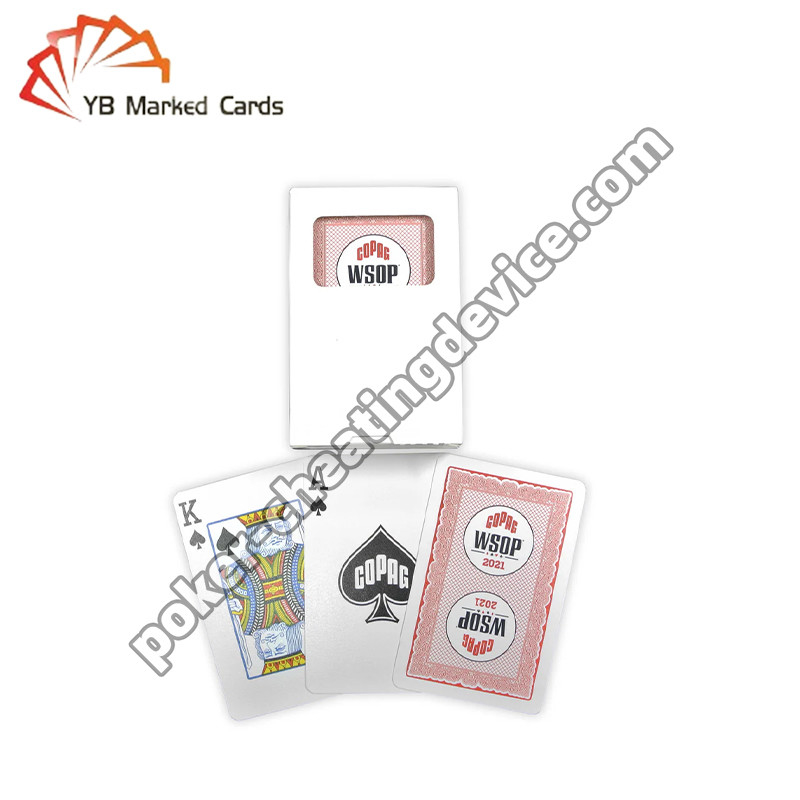 Copag 2021 WSOP 100% πλαστικό UV Barcode Σημειωμένα Παιχνίδια Κάρτες Μονό πακέτο Κόκκινο