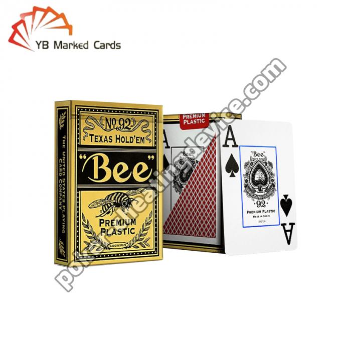 Bee Entertainment Special Barcode Marked Cards Decks – Plastic Texas Hold'em Wide Cards
