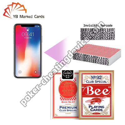 Bee Poker Επαγγελματική Διασκέδαση Barcode κάρτες πόκερ για iPhone Poker Αναλυτής