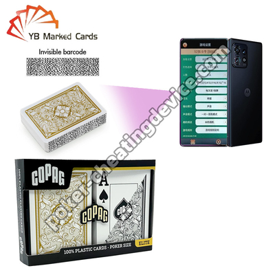 Copag Legacy Series 100% πλαστικό barcode με σήμανση χαρτών παιχνιδιού μαύρο / χρυσό