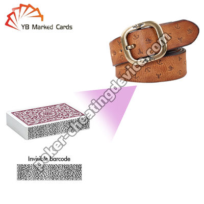 Δερμάτινη ζώνη κρυφή κάμερα σάρωσης πόκερ για μαρκαρισμένα χαρτιά με γραμμωτό κώδικα